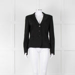 Max Mara Black Single Breasted Short Blazer Jacket