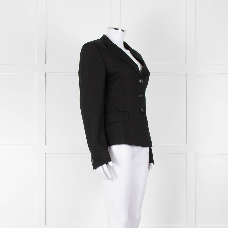 Max Mara Black Single Breasted Short Blazer Jacket