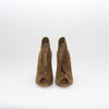 Gianvito Rossi Khaki Suede Vamp Peep Toe Shoes