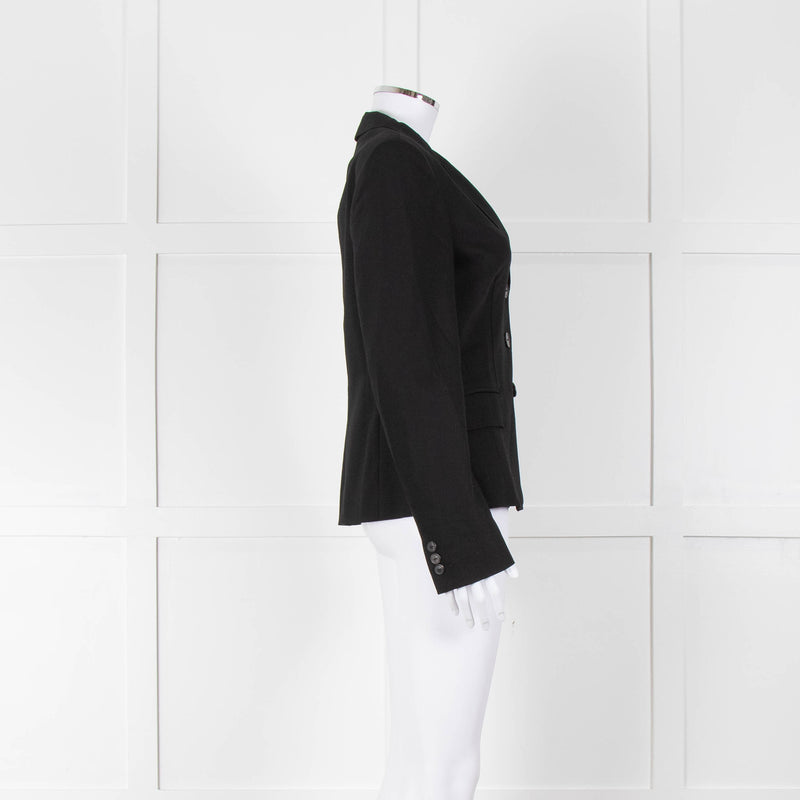 Max Mara Black Single Breasted Short Blazer Jacket