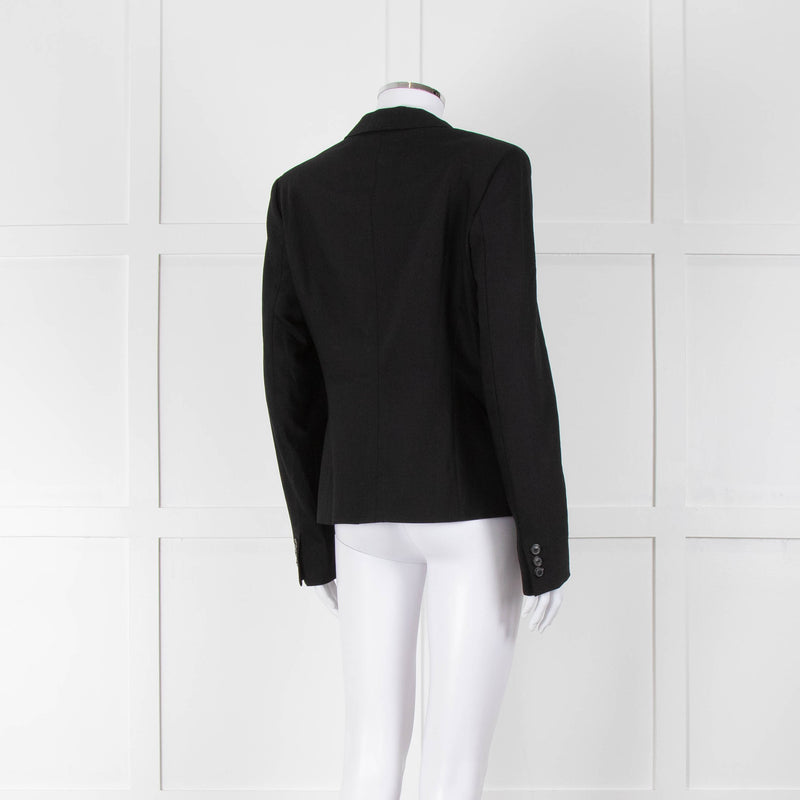 Max Mara Black Single Breasted Short Blazer Jacket
