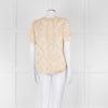Isabel Marant Pale Yellow Side Knot Short Sleeve Top