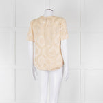 Isabel Marant Pale Yellow Side Knot Short Sleeve Top