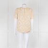 Isabel Marant Pale Yellow Side Knot Short Sleeve Top