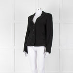 Max Mara Black Single Breasted Short Blazer Jacket