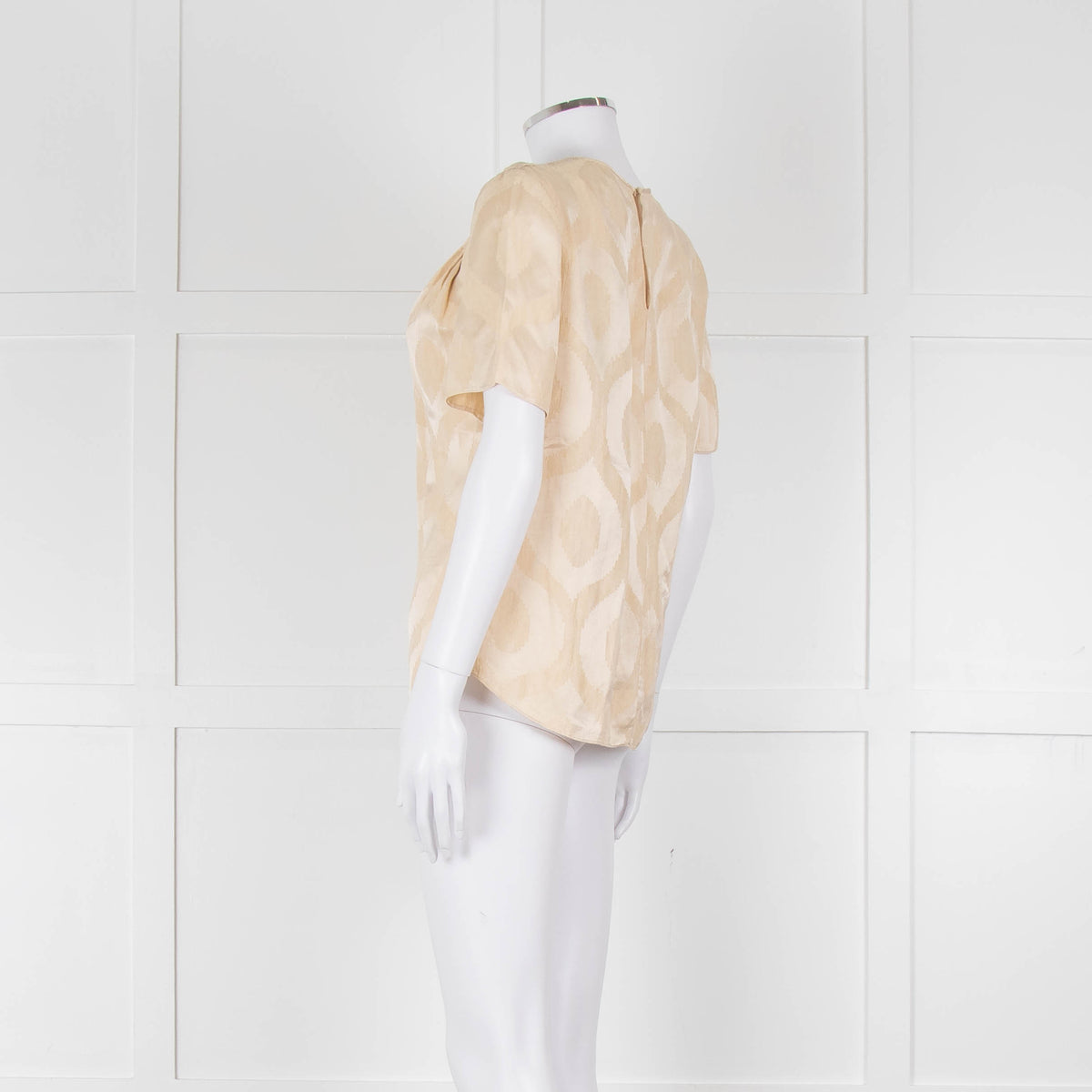 Isabel Marant Pale Yellow Side Knot Short Sleeve Top