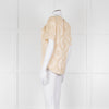Isabel Marant Pale Yellow Side Knot Short Sleeve Top