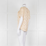 Isabel Marant Pale Yellow Side Knot Short Sleeve Top