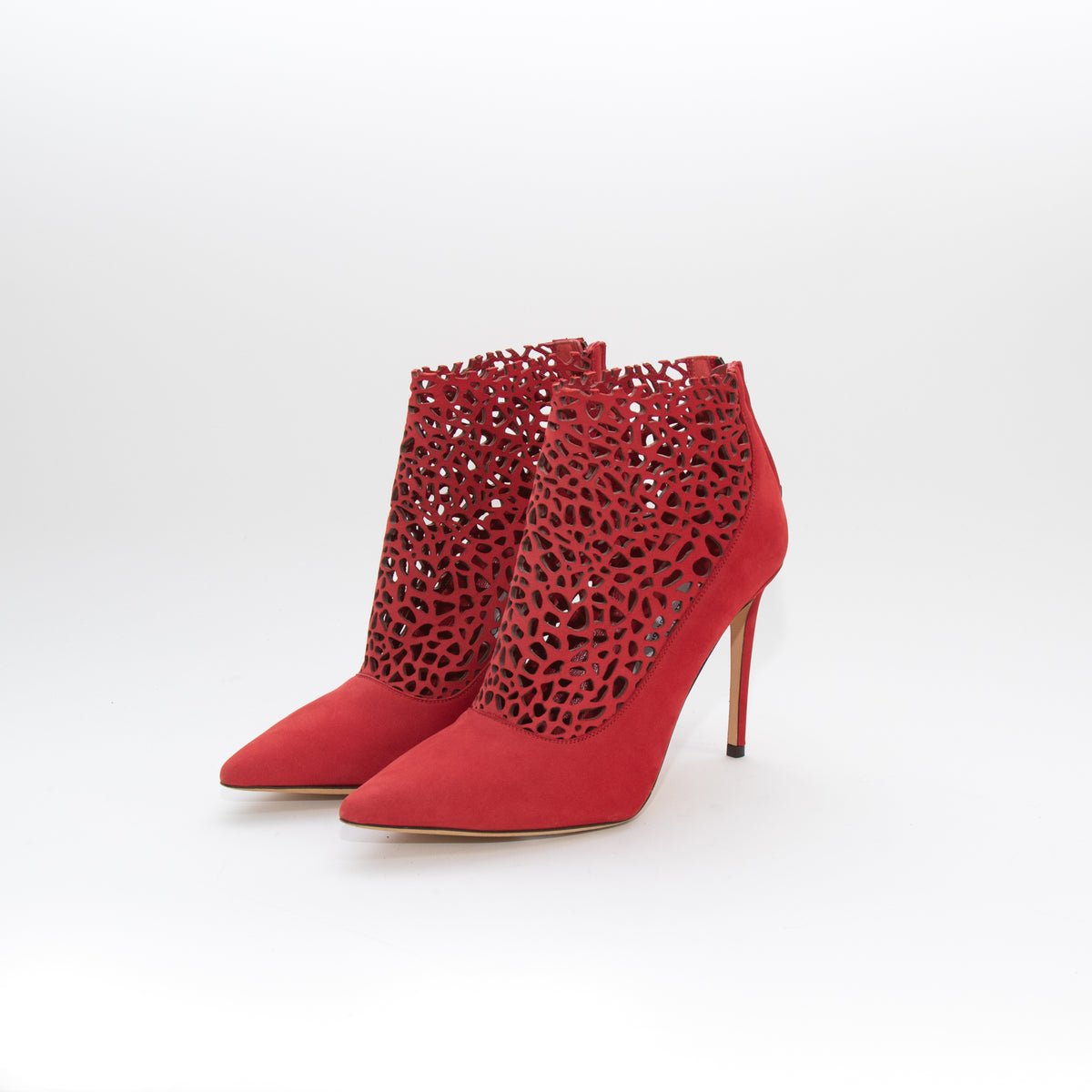 Jimmy Choo Red Cut Out Shoe Boots
