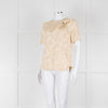 Isabel Marant Pale Yellow Side Knot Short Sleeve Top