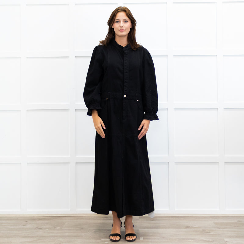 Donna Ida x Fran Bacon Titania Midsummer Denim Button Down Maxi Dress