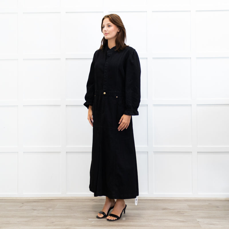 Donna Ida x Fran Bacon Titania Midsummer Denim Button Down Maxi Dress