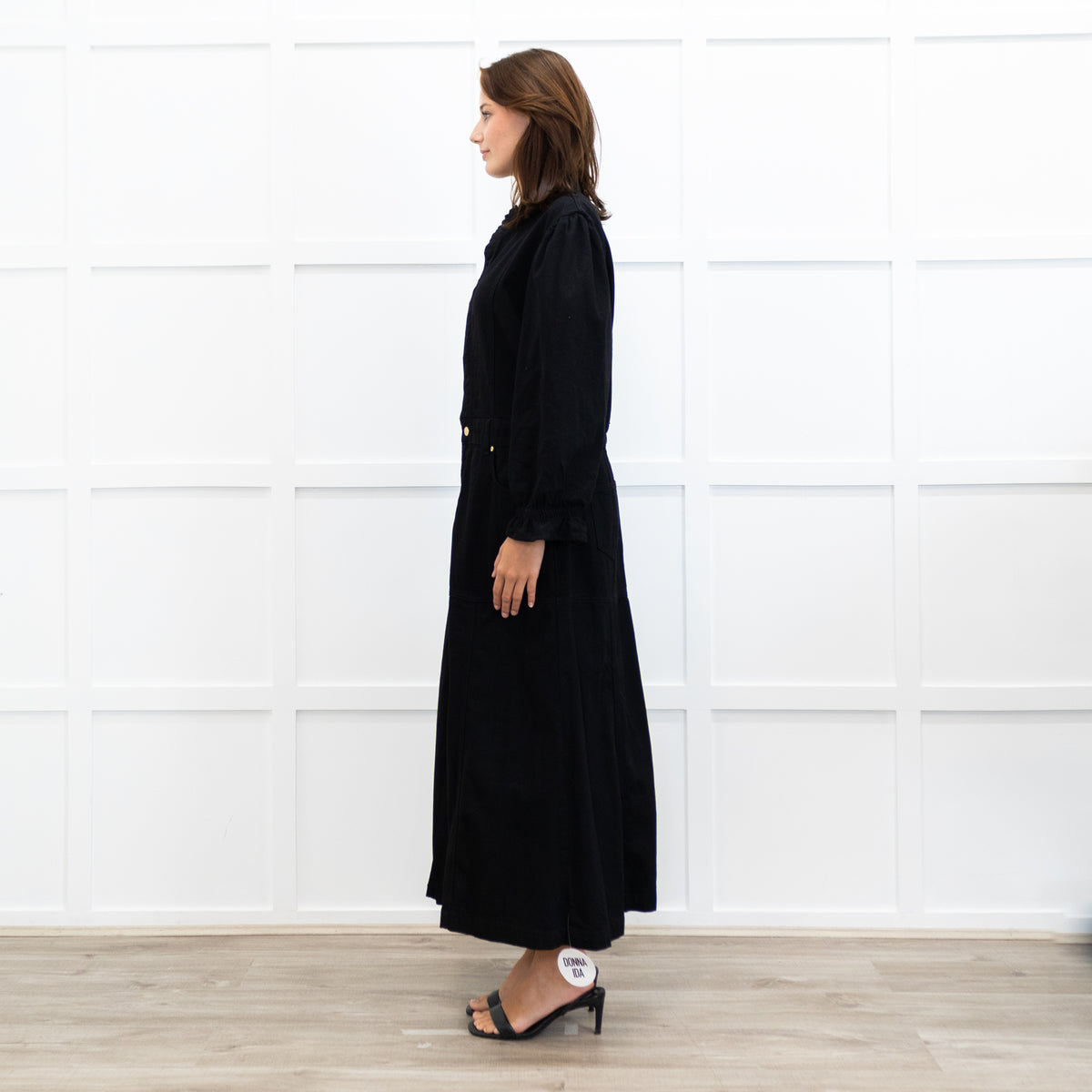 Donna Ida x Fran Bacon Titania Midsummer Denim Button Down Maxi Dress
