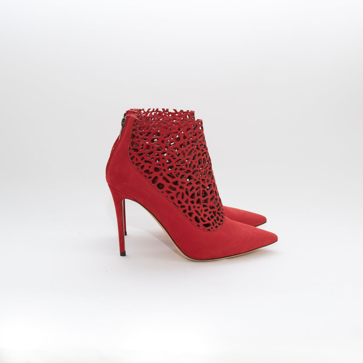 Jimmy Choo Red Cut Out Shoe Boots