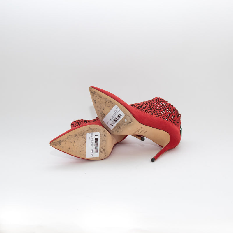 Jimmy Choo Red Cut Out Shoe Boots
