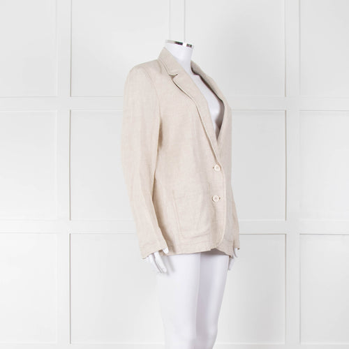 Zyga Linn Laundry Beige Linen Blazer Jacket