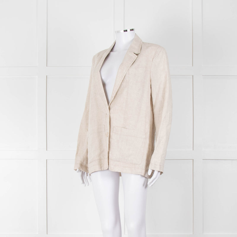 Zyga Linn Laundry Beige Linen Blazer Jacket