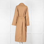 Khaite Tan Brown Coated Oversized Trench Coat