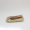 Tory Burch Gold Minnie Travel Ballet Flat Shoes
