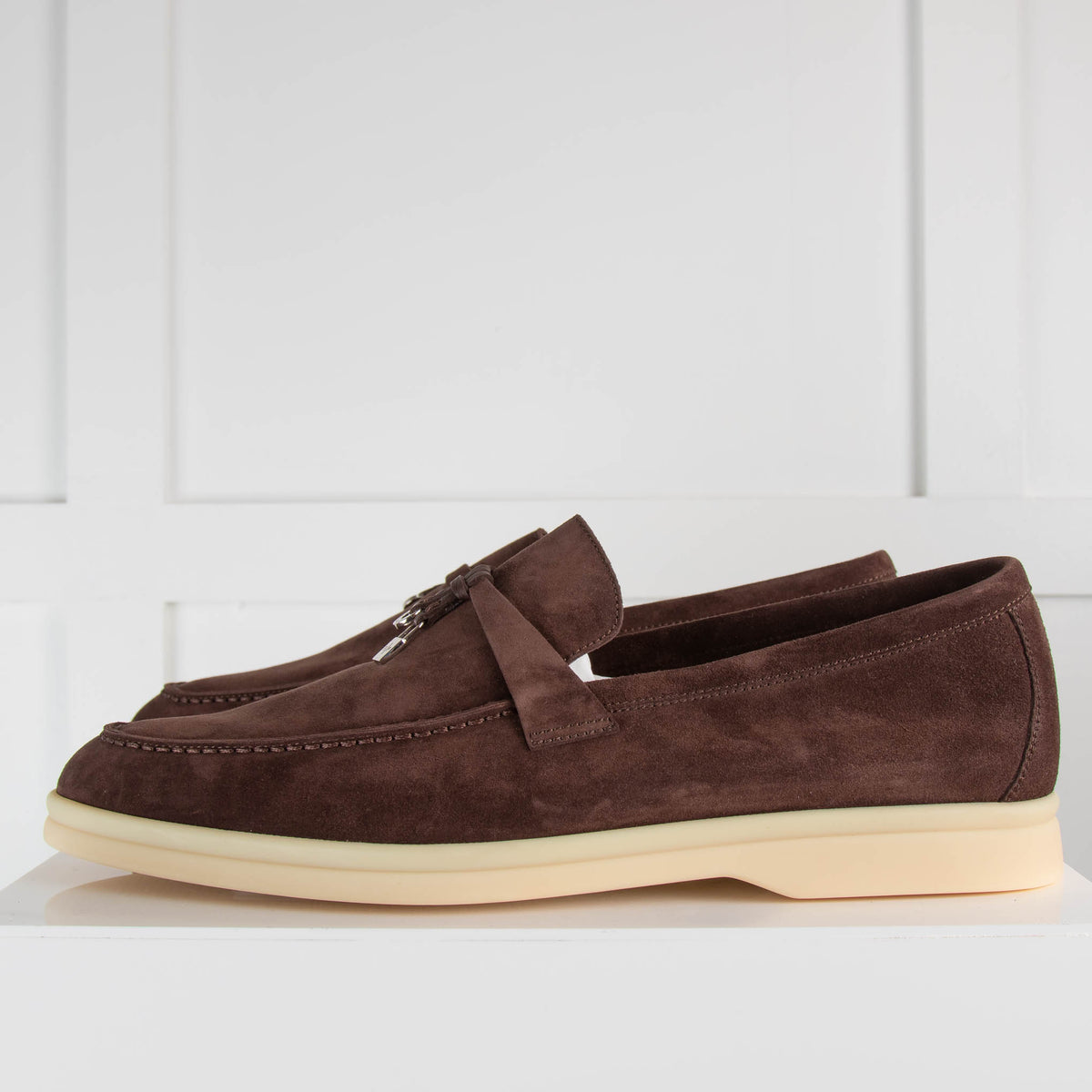 Loro Piana Brown Summer Charms Loafers