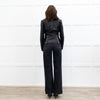 MUUBAA Black Leather Silver Zip Jacket