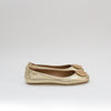 Tory Burch Gold Minnie Travel Ballet Flat Shoes