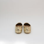 Tory Burch Gold Minnie Travel Ballet Flat Shoes