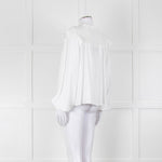 Bella Dahl White Smock Style Long Sleeve Top