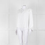 Bella Dahl White Smock Style Long Sleeve Top