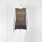 M Missoni Black Gold Lurex Sleeveless Top