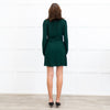 Reformation Green Gold Button Long  Sleeve Mini Dress
