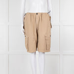 Raey Beige Elasticated Waist Oversized Cotton Shorts