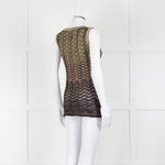 M Missoni Black Gold Lurex Sleeveless Top