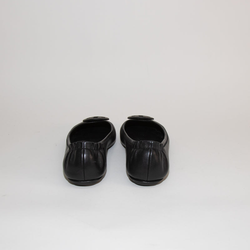 Tory Burch Black Minnie Travel Ballet Flat