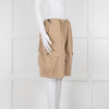 Raey Beige Elasticated Waist Oversized Cotton Shorts