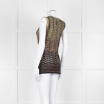 M Missoni Black Gold Lurex Sleeveless Top