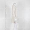 Amina Rubinacci Light Grey Silver Sequin Edge To Edge Cardigan