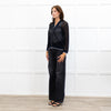D. Exterior Blue Silver Neck Trim Zip Up  Mesh Cardigan