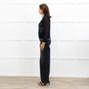 D. Exterior Blue Silver Neck Trim Zip Up  Mesh Cardigan