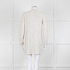 Amina Rubinacci Light Grey Silver Sequin Edge To Edge Cardigan