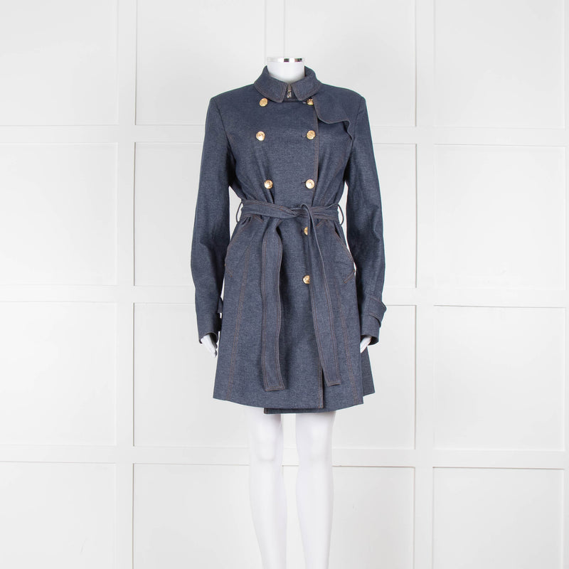Marella Blue Denim Trench Coat