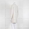 Amina Rubinacci Light Grey Silver Sequin Edge To Edge Cardigan