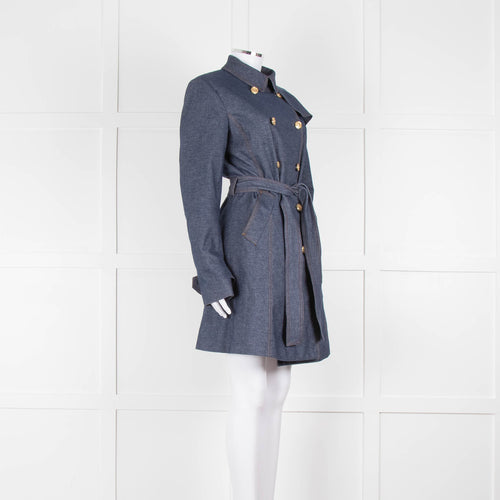 Marella Blue Denim Trench Coat