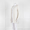 Amina Rubinacci Light Grey Silver Sequin Edge To Edge Cardigan
