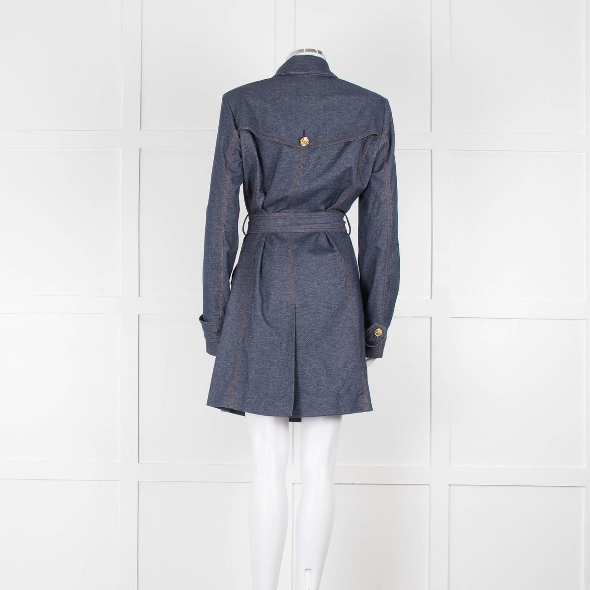 Marella Blue Denim Trench Coat