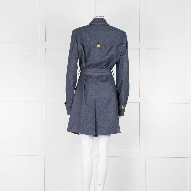 Marella Blue Denim Trench Coat