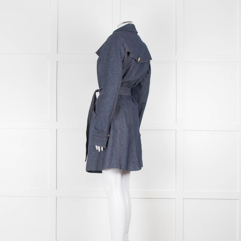Marella Blue Denim Trench Coat