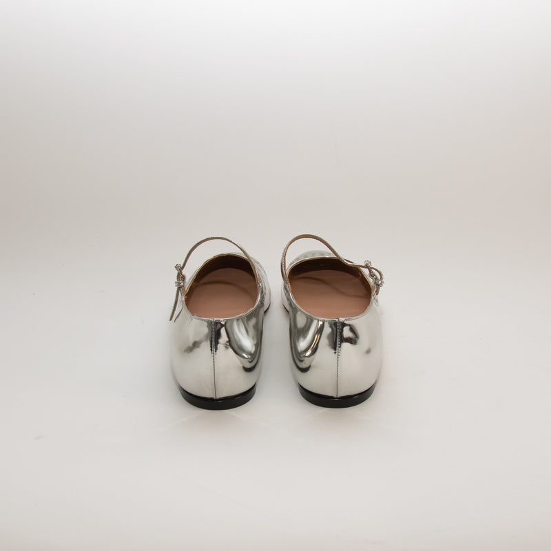 Giambattista Valli Silver Mary Jane Shoes