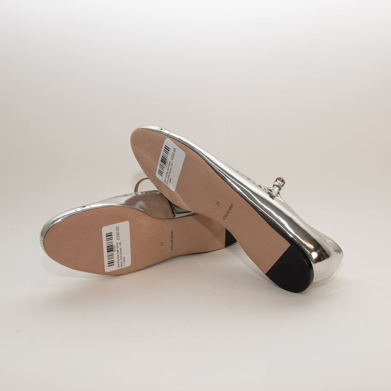 Giambattista Valli Silver Mary Jane Shoes
