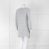 Amina Rubinacci White Blue Fleck Raw Edge Cardigan